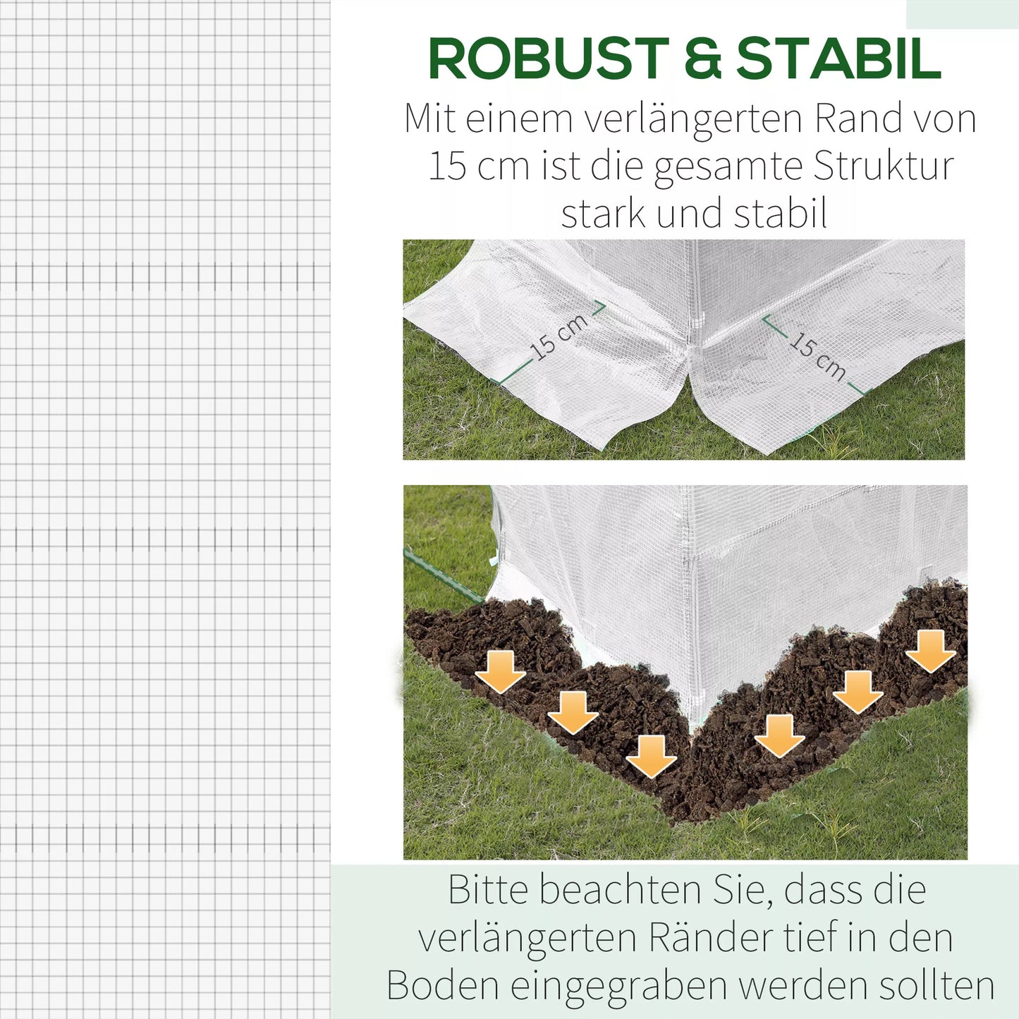 Pakeičiama šiltnamio danga, atspari oro sąlygoms, 300 cm x 200 cm x 200 cm, skaidri